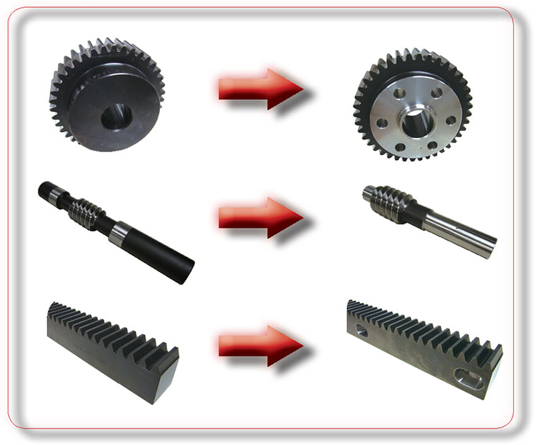 examples of modifications of gears for KHK